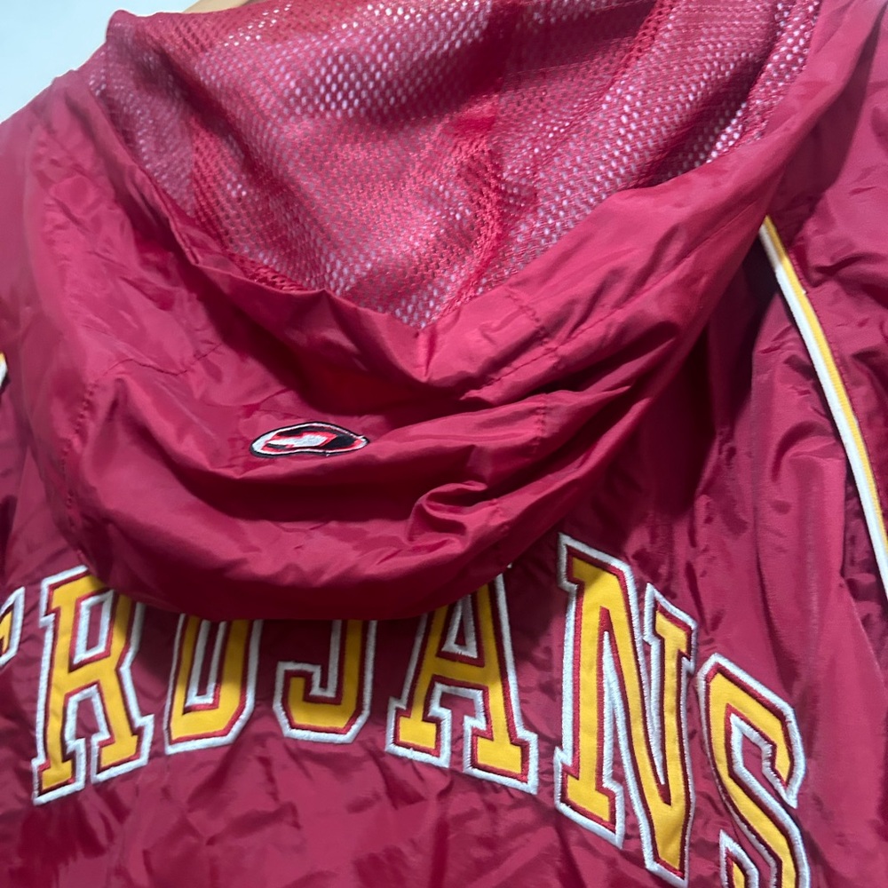 Colosseum Trojan USC Windbreaker Red Hoodie Jacket - Picture 7 of 7